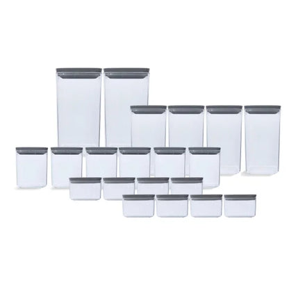 [20 PIEZAS] Set de Recipientes Herméticos + 3 Contenedores de Vidrio